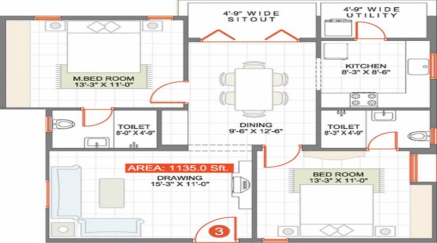 Geetham Pride Floor Plan