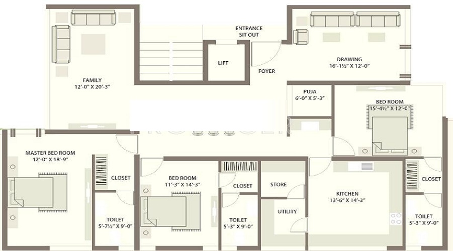 Alekhya Good Earth Floor Plan