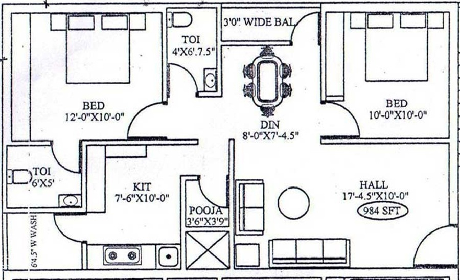 Priya Sai Krupa Residency Floor Plan