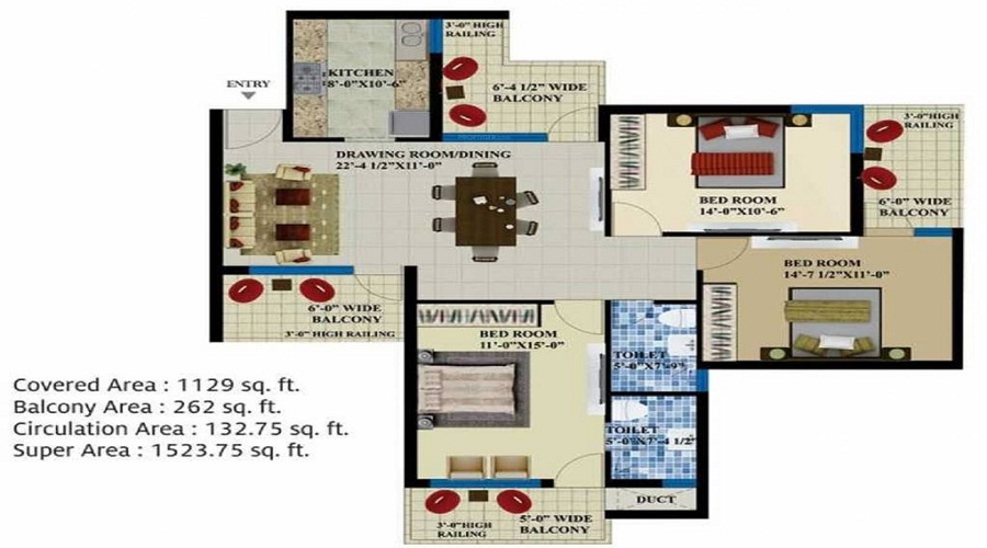 Reputed Hampton Square Apartments Floor Plan