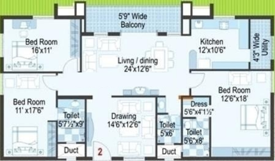 Sai Blossoms Floor Plan