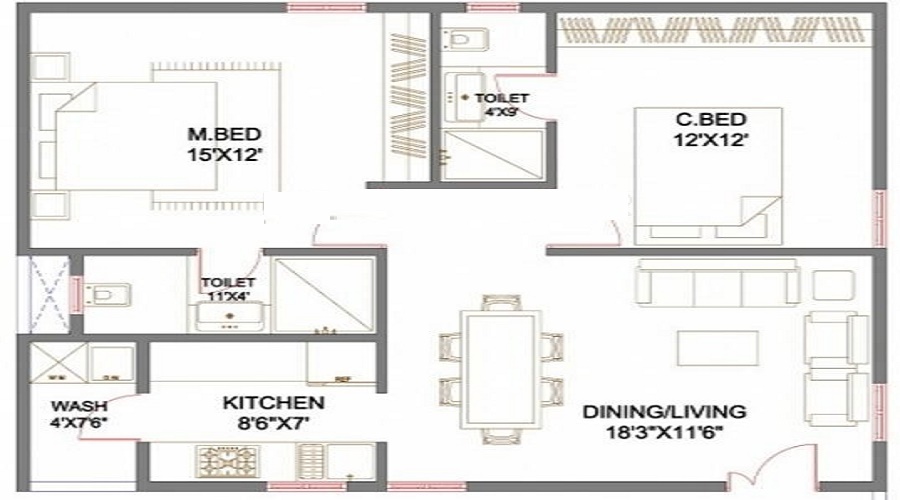 Dwaraka Trendz Floor Plan