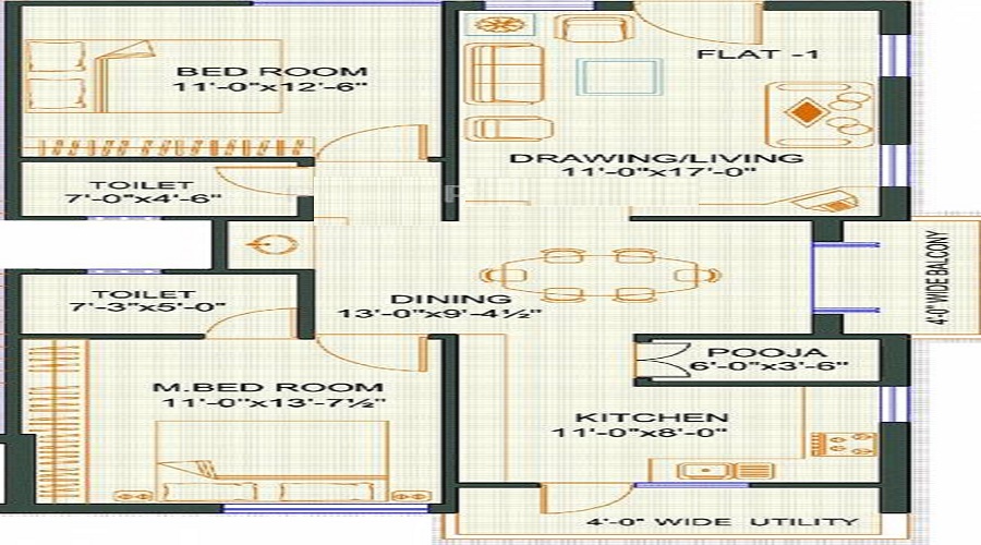 SaiCharan Sri Sai Residency Floor Plan