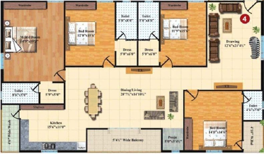 Srinija Gayathri Hills Floor Plan