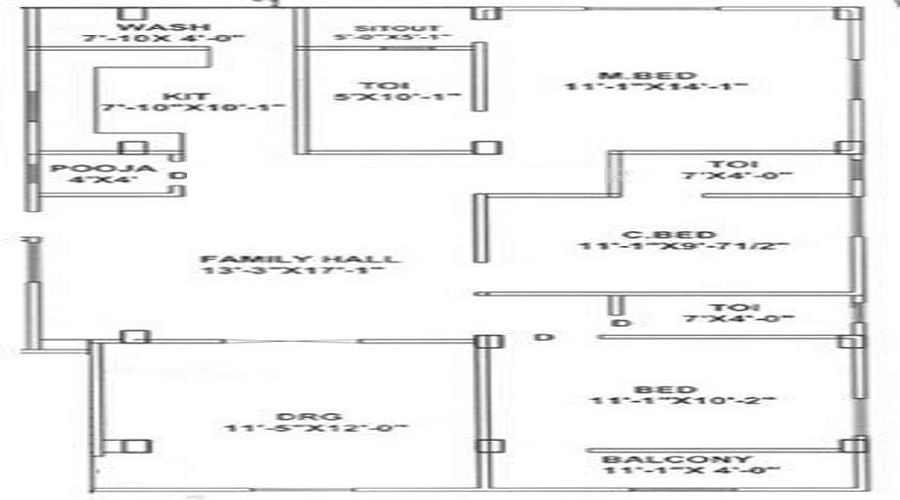 Anusha Residency Floor Plan