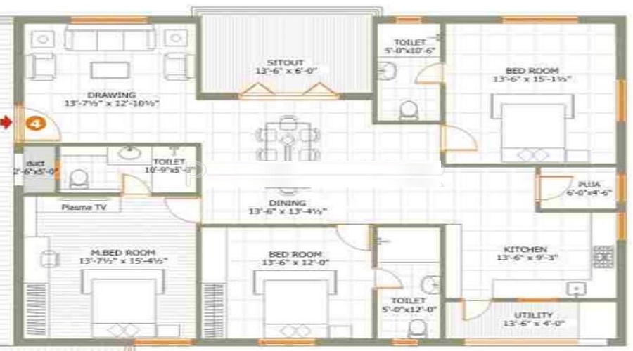Alekhya Raindrops Floor Plan