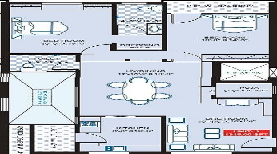 Gauthami Abhiteja Paradise Floor Plan
