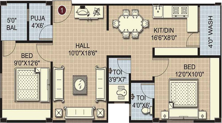 Ushakiran Sai Srinivasam Floor Plan