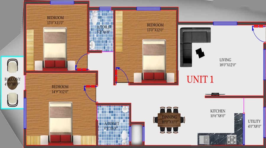A Knight Swasthall Floor Plan
