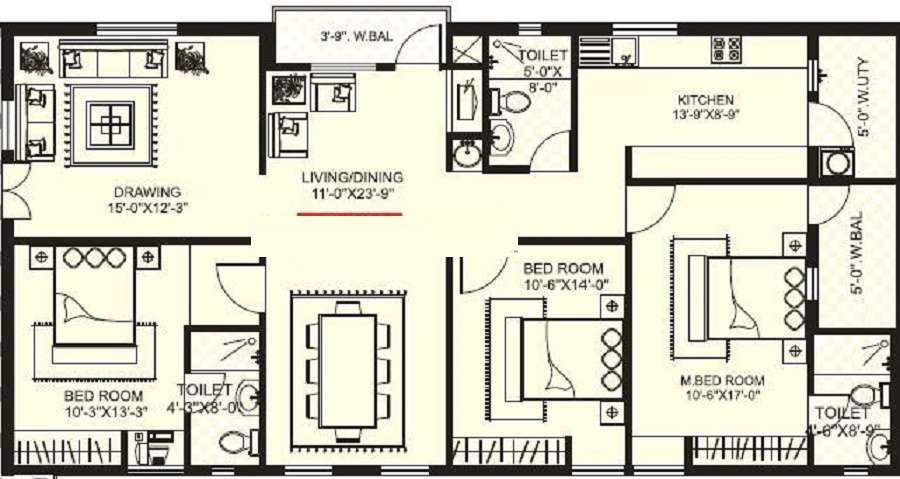 Gauthami Pavana Residency Floor Plan