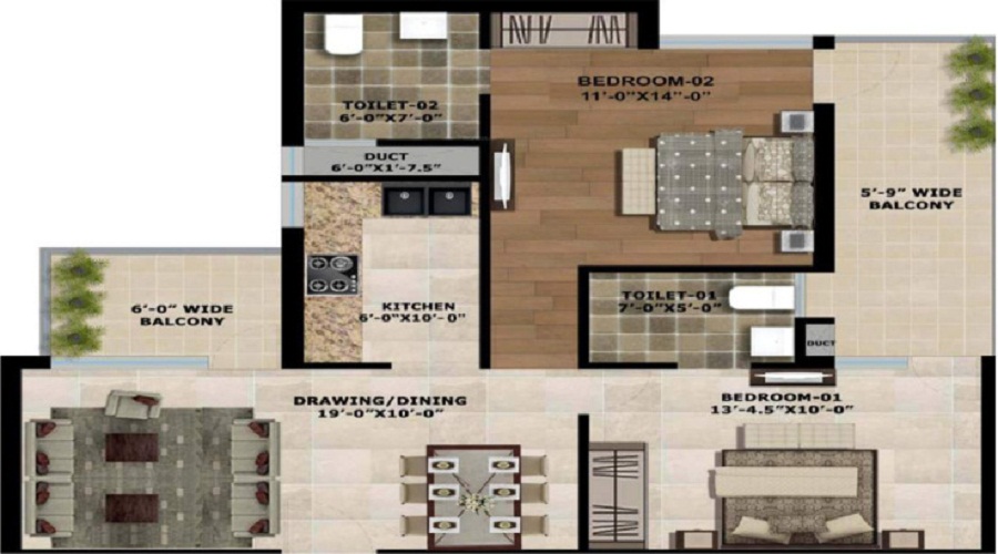 The Address Floor Plan