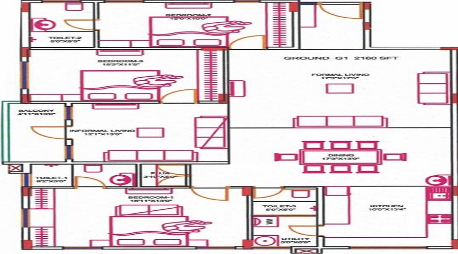 Ganapathyraja Vaishnavi Floor Plan