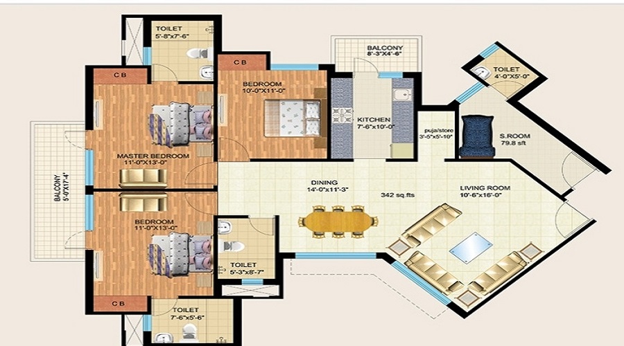 Mapsko Royale Ville Floor Plan