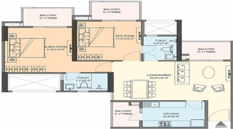 M3M Skywalk Floor Plan
