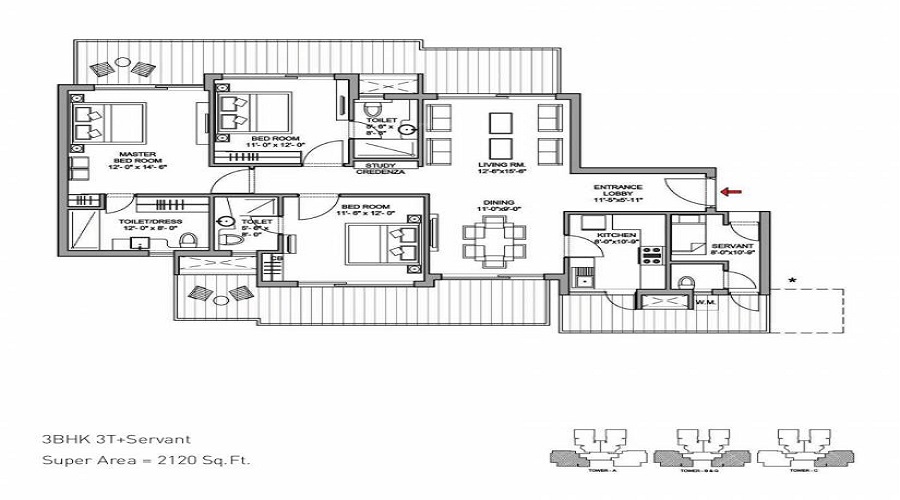 Bestech Park View Sanskruti Floor Plan