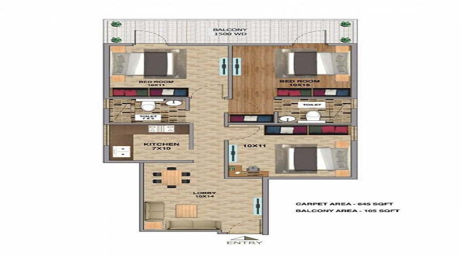 ROF Aalayas Phase 2 Floor Plan