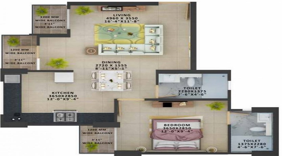 Signature Global The Millennia II Floor Plan