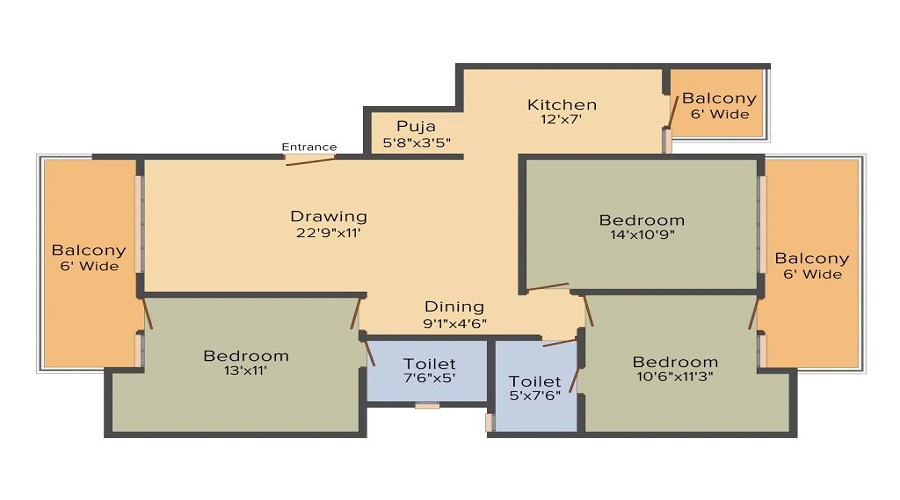 Ashiana The Center Court Prime Floor Plan