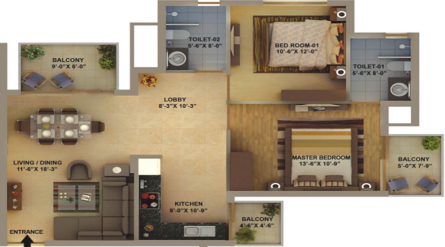 Ansal API Estella Floor Plan