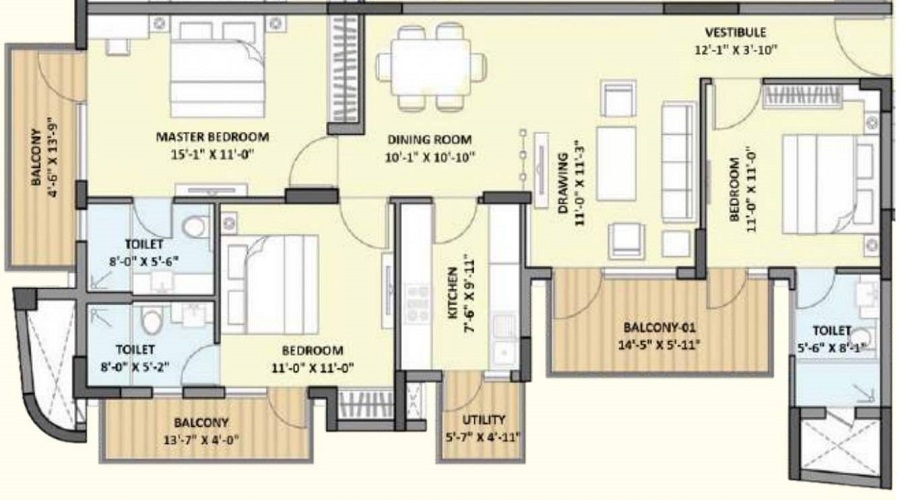 Chintels Serenity Pocket B Phase II Floor Plan
