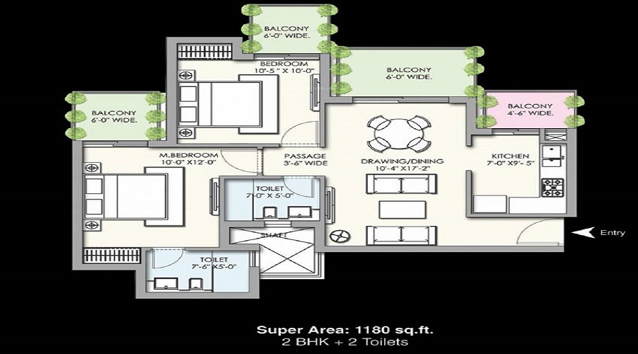Supertech Hues Floor Plan
