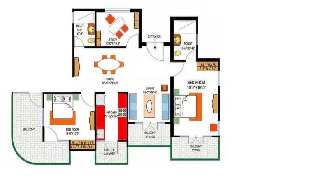 Rishabh Paradise Floor Plan