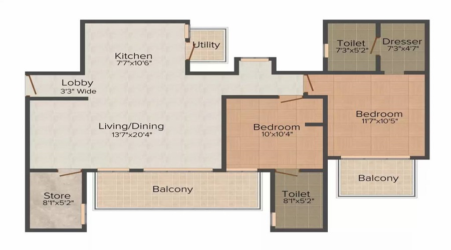 Spire South Floor Plan