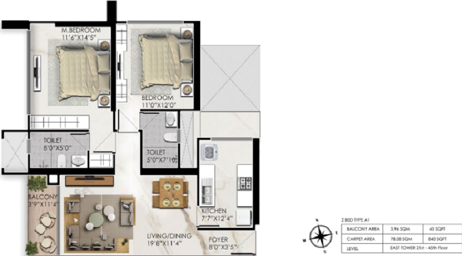 Prestige Jasdan Classic Floor Plan
