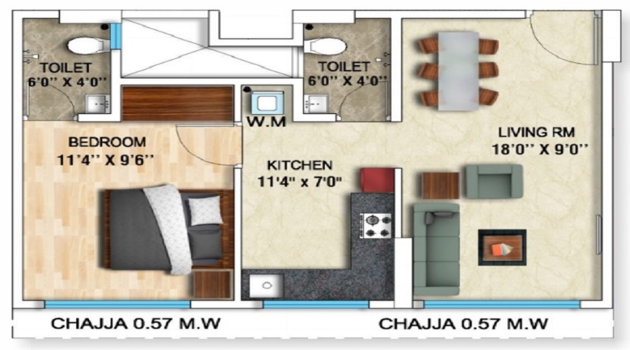 Dhanraj Ashoka Grandeur Floor Plan