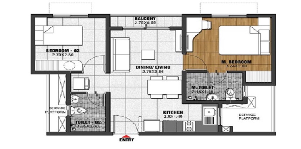 Brigade El Dorado Feldspar Floor Plan