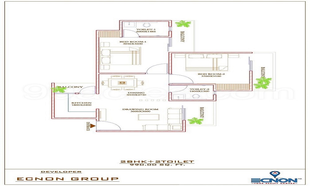 Ecnon Twin Towers Floor Plan