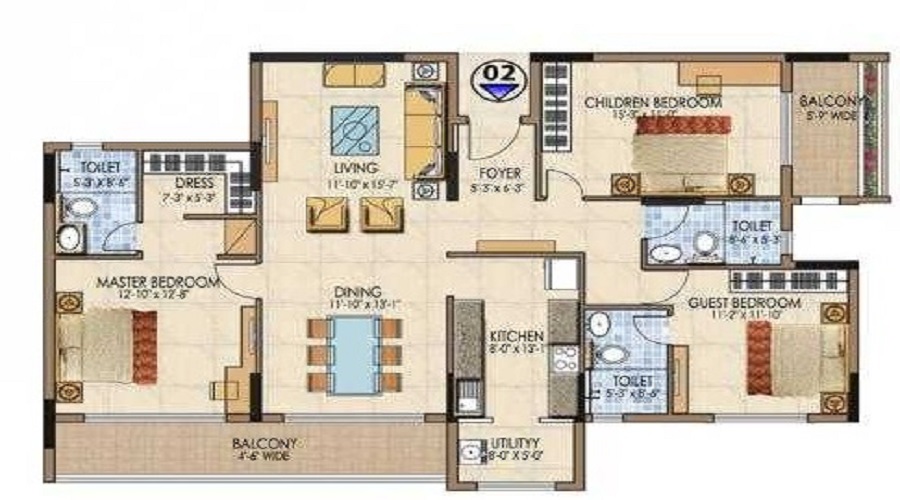 Salarpuria Aspire Floor Plan