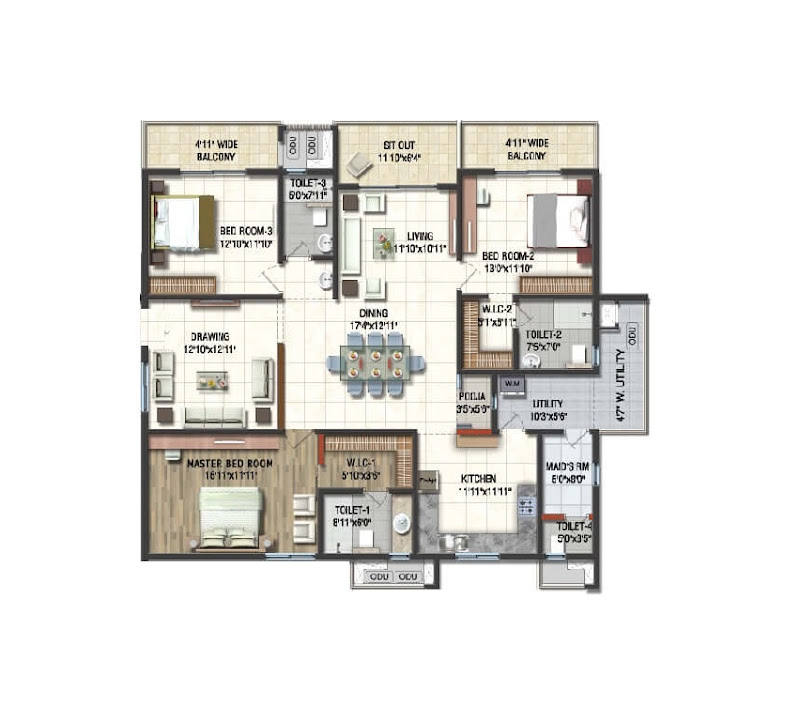 Sumadhura Acropolis Hyderabad Floor Plan