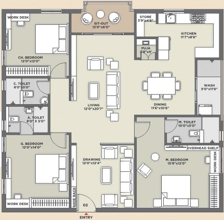 GK Casa Grande Floor Plan