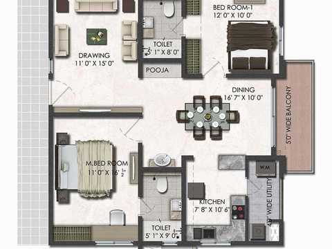 Eswarram Peacock View Floor Plan
