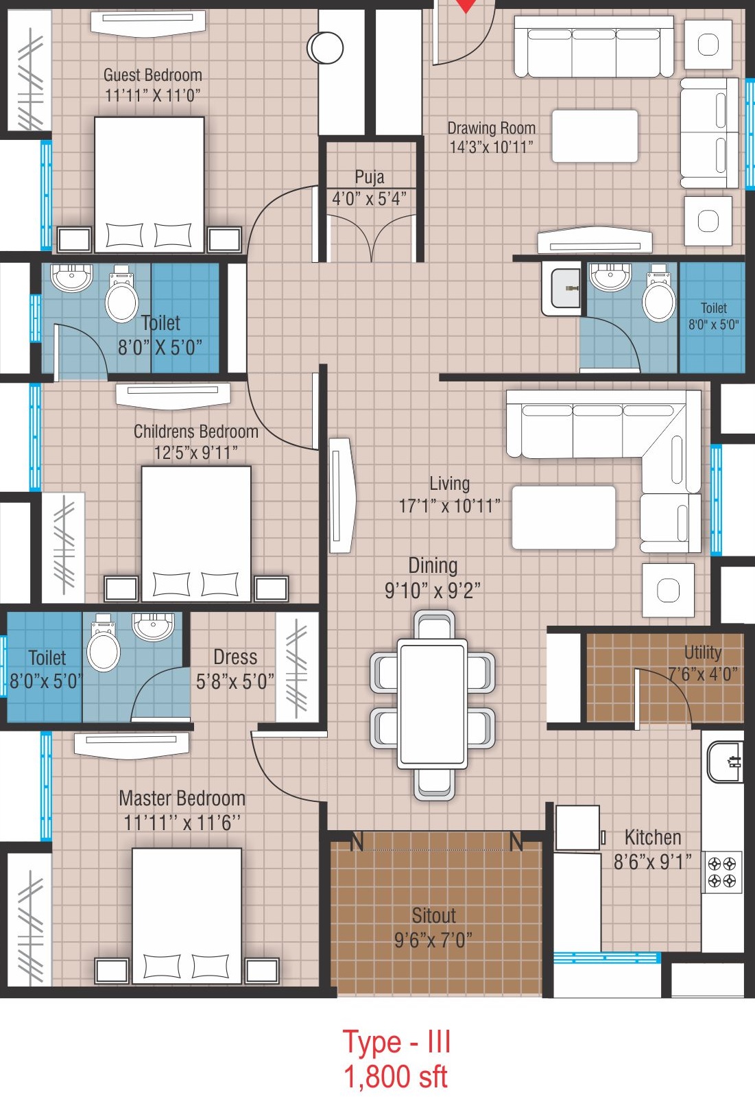 Modi Mayflower Platinum Floor Plan