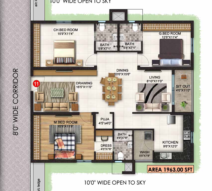 Orange Estella Floor Plan