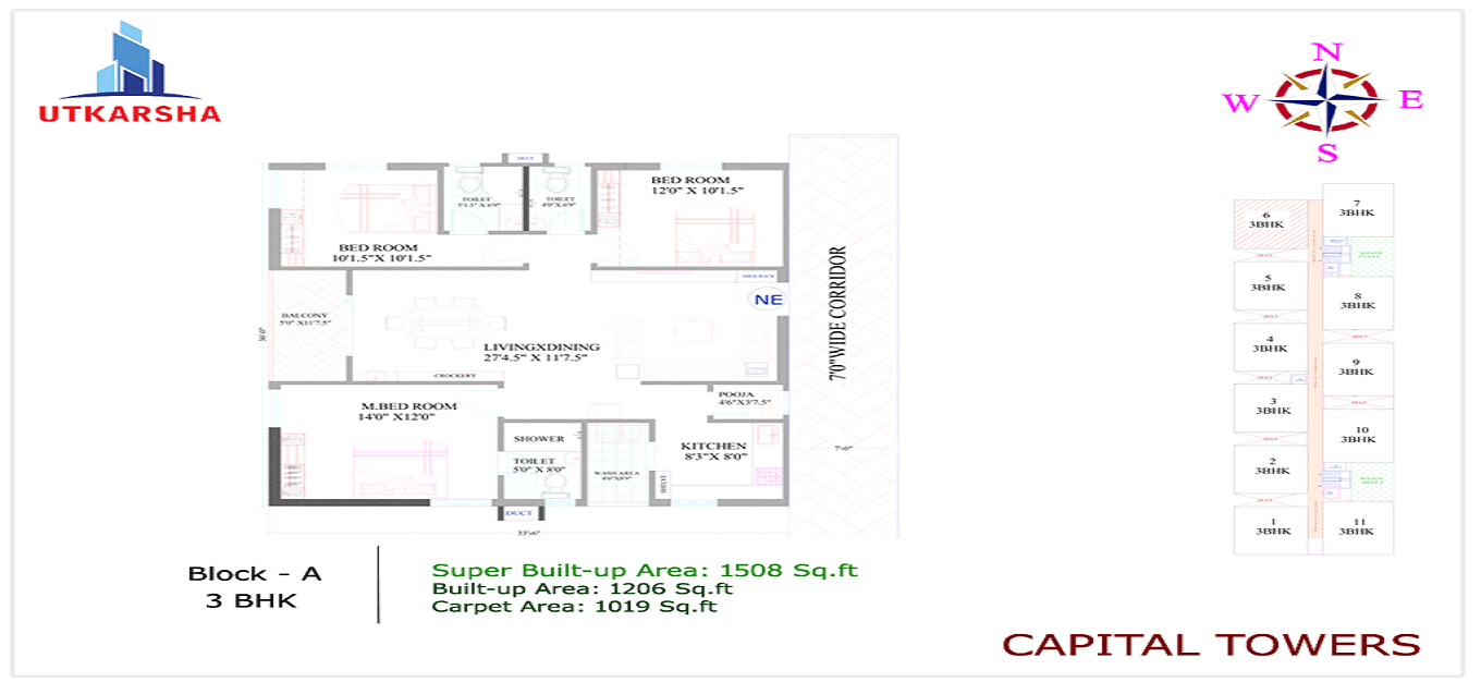Utkarsha Capital Towers Floor Plan