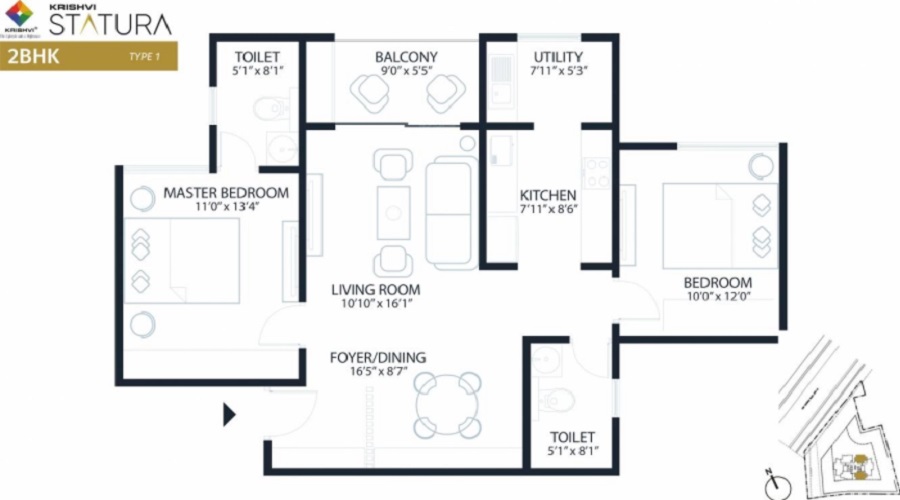 Krishvi BVL Statura Floor Plan