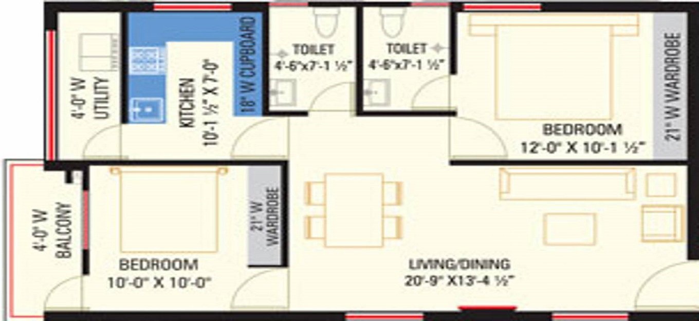 MVV Srinivasa Nilayam Floor Plan
