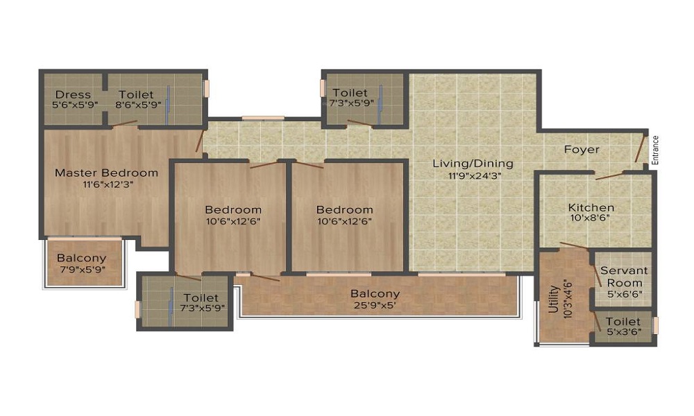 Emaar MGF The Enclave Floor Plan