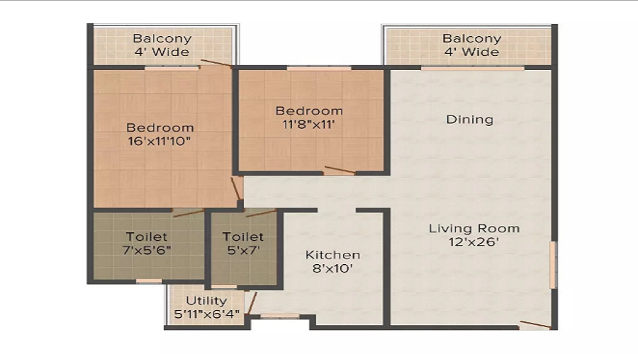 Dhruthi Tranquil Towers Floor Plan