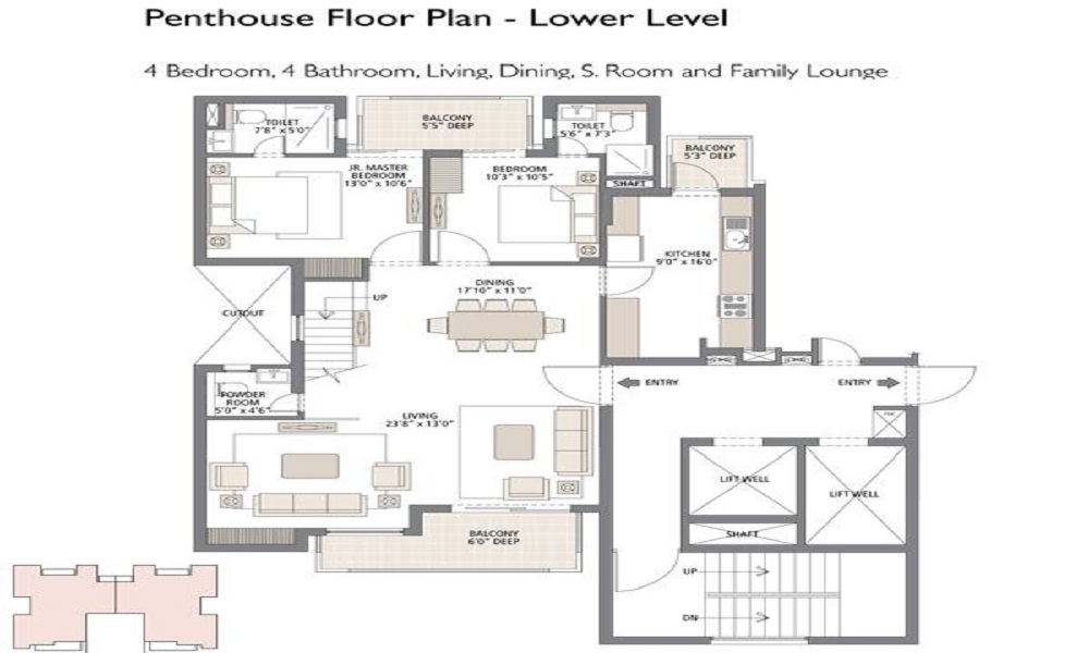 Emaar Mgf Ekaantam Floor Plan