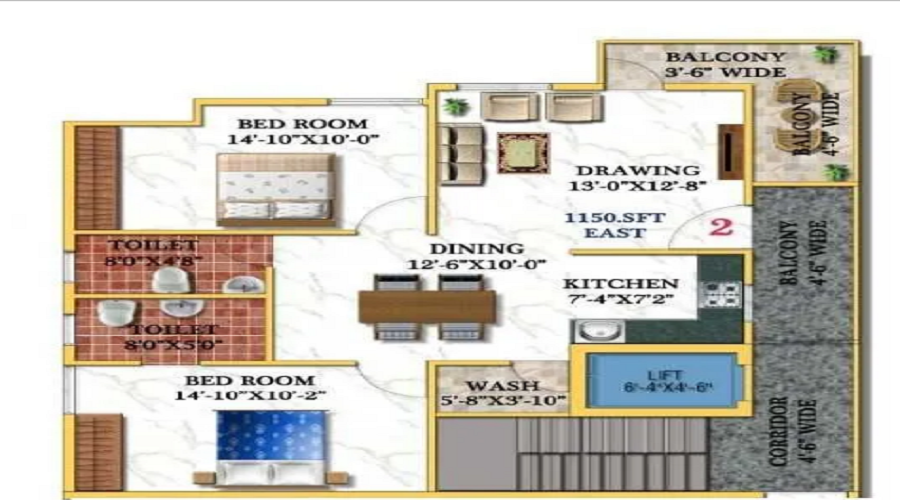 Vandhana Paradise Floor Plan