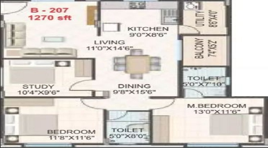 Gomati Iris Floor Plan