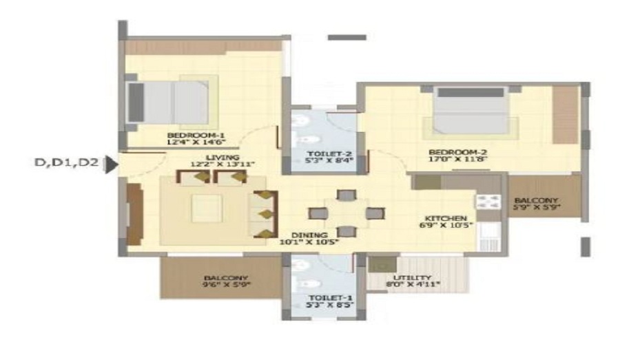 RJR Patel Residency Floor Plan
