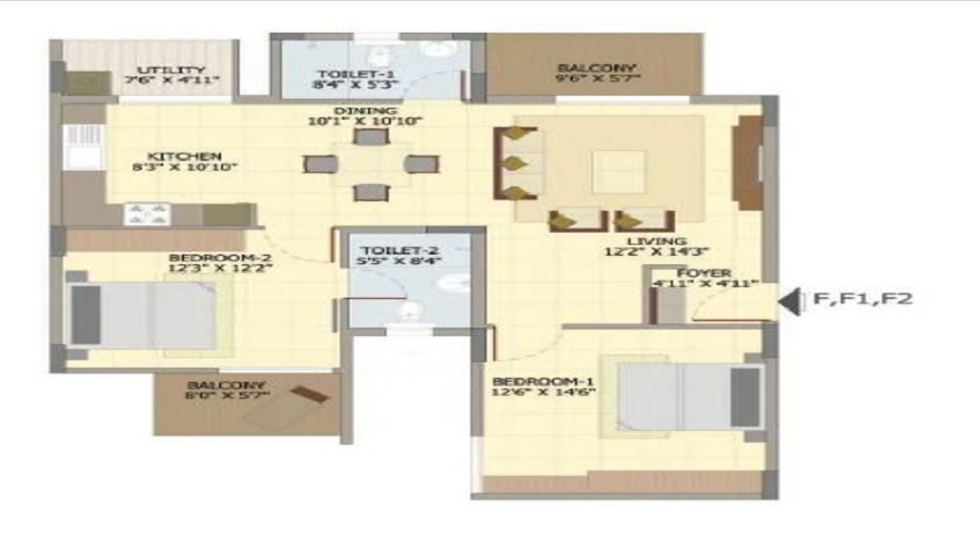 RJR Patel Residency Floor Plan
