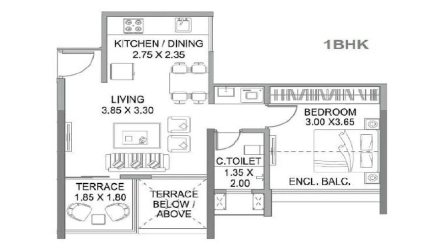 Paranjape Trident Twin Towers Floor Plan