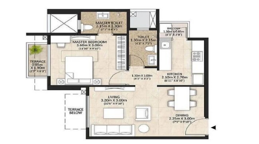 Mahindra Lifespaces Centralis 4 Floor Plan