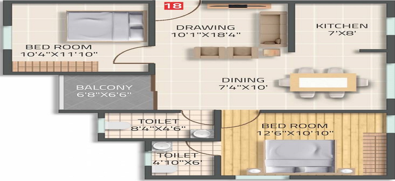 Avika Periwinkle Floor Plan